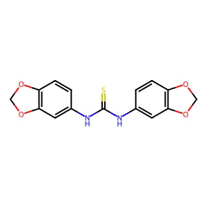 1,3-bis(1,3-benzodioxol-5-yl)thiourea structure