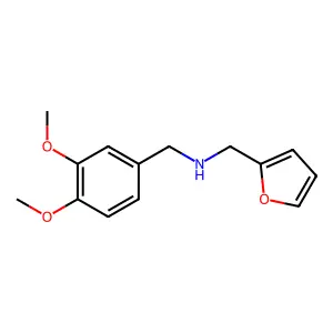 1-(3,4-dimethoxyphenyl)-N-(furan-2-ylmethyl)methanamine structure
