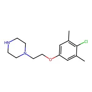 1-[2-(4-Chloro-3,5-dimethyl-phenoxy)-ethyl]-piperazine structure