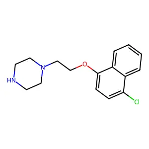 1-[2-(4-chloronaphthalen-1-yl)oxyethyl]piperazine structure