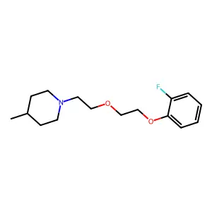 1-[2-[2-(2-fluorophenoxy)ethoxy]ethyl]-4-methylpiperidine structure