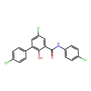 5-Chloro-3-(4-chlorophenyl)-4'-chlorosalicylanilide structure