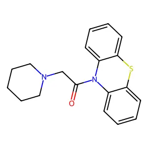 1-(10H-phenothiazin-10-yl)-2-(piperidin-1-yl)ethanone structure