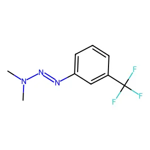 N-methyl-N-[[3-(trifluoromethyl)phenyl]diazenyl]methanamine structure