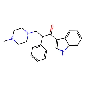 1-(1h-indol-3-yl)-3-(4-methylpiperazin-1-yl)-2-phenylpropan-1-one structure
