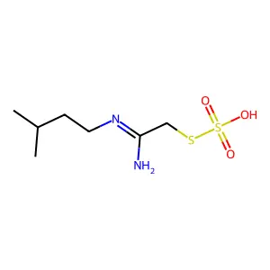 1-[(1-amino-2-sulfosulfanylethylidene)amino]-3-methylbutane structure