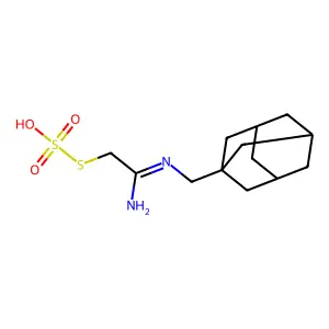1-[[(1-amino-2-sulfosulfanylethylidene)amino]methyl]adamantane structure
