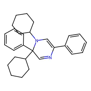 1,2-dicyclohexyl-2,5-diphenylpyrazine structure