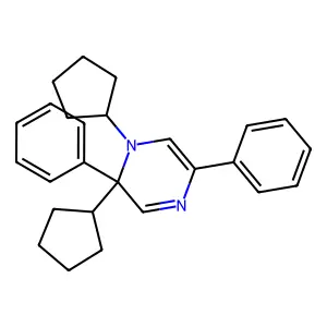 1,2-dicyclopentyl-2,5-diphenylpyrazine structure