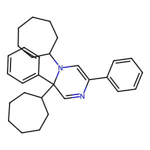 1,2-di(cycloheptyl)-2,5-diphenylpyrazine structure