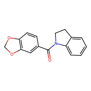 1,3-benzodioxol-5-yl(2,3-dihydroindol-1-yl)methanone structure