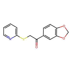 1-(1,3-benzodioxol-5-yl)-2-pyridin-2-ylsulfanylethanone structure