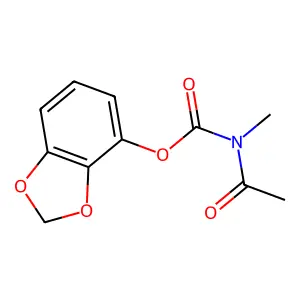 1,3-Benzodioxol-4-yl N-acetyl-N-methylcarbamate structure