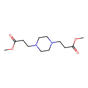 Dimethyl piperazine-1,4-dipropionate structure