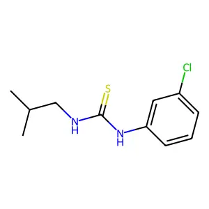 1-(3-chlorophenyl)-3-(2-methylpropyl)thiourea structure