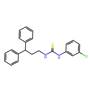 1-(3-chlorophenyl)-3-(3,3-diphenylpropyl)thiourea structure