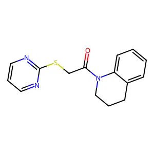 1-(3,4-dihydro-2H-quinolin-1-yl)-2-pyrimidin-2-ylsulfanylethanone structure
