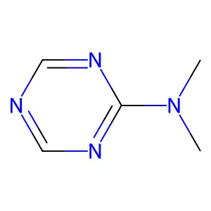 N,N-dimethyl-1,3,5-triazin-2-amine structure