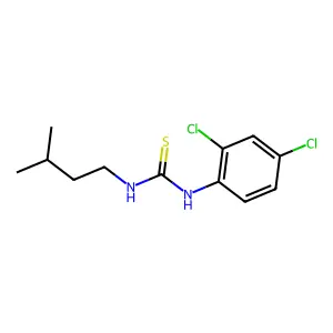 1-(2,4-dichlorophenyl)-3-(3-methylbutyl)thiourea structure