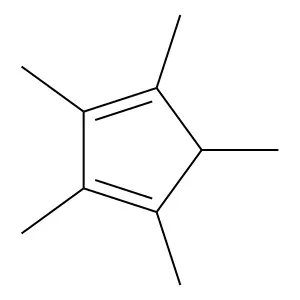 1,2,3,4,5-pentamethylcyclopenta-1,3-diene structure