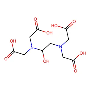 (Hydroxyethylenedinitrilo)tetraacetic acid structure