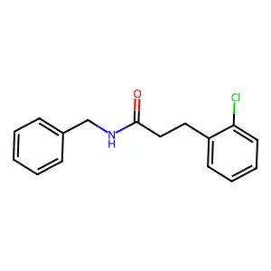 Hydrocinnamamide, N-benzyl-o-chloro- structure