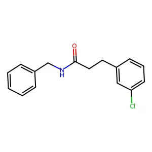 Hydrocinnamamide, N-benzyl-m-chloro- structure