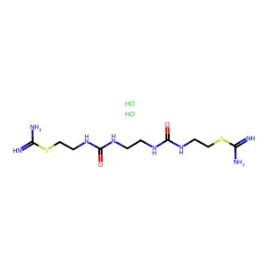 1,1'-Ethylenebis(3-(2-(amidinothio)ethyl)urea) dihydrochloride structure