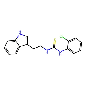 1-(2-chlorophenyl)-3-[2-(1H-indol-3-yl)ethyl]thiourea structure