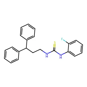 1-(3,3-diphenylpropyl)-3-(2-fluorophenyl)thiourea structure