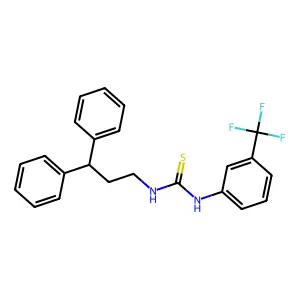 1-(3,3-diphenylpropyl)-3-[3-(trifluoromethyl)phenyl]thiourea structure