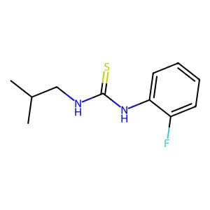 1-(2-fluorophenyl)-3-(2-methylpropyl)thiourea structure