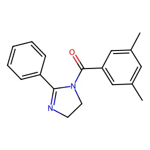 1-(3,5-dimethylbenzoyl)-2-phenyl-4,5-dihydro-1H-imidazole structure