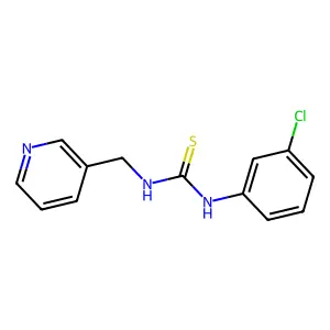 1-(3-chlorophenyl)-3-(pyridin-3-ylmethyl)thiourea structure