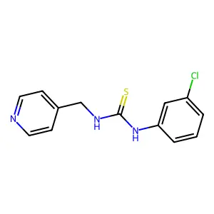 1-(3-chlorophenyl)-3-(pyridin-4-ylmethyl)thiourea structure