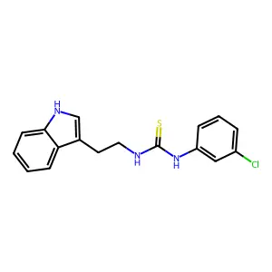 1-(3-chlorophenyl)-3-[2-(1H-indol-3-yl)ethyl]thiourea structure
