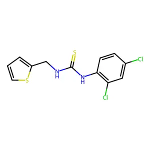 1-(2,4-dichlorophenyl)-3-(thiophen-2-ylmethyl)thiourea structure