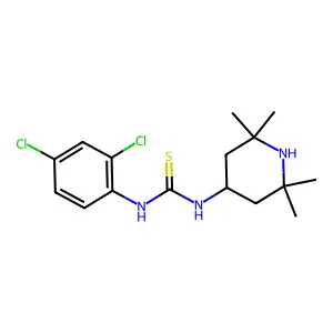 1-(2,4-dichlorophenyl)-3-(2,2,6,6-tetramethylpiperidin-4-yl)thiourea structure