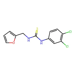 1-(3,4-dichlorophenyl)-3-(furan-2-ylmethyl)thiourea structure