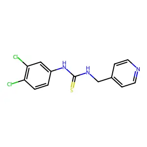 1-(3,4-dichlorophenyl)-3-(pyridin-4-ylmethyl)thiourea structure
