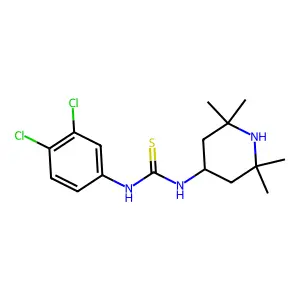 1-(3,4-dichlorophenyl)-3-(2,2,6,6-tetramethylpiperidin-4-yl)thiourea structure