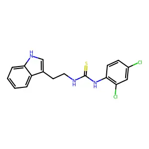 1-(2,4-dichlorophenyl)-3-[2-(1H-indol-3-yl)ethyl]thiourea structure