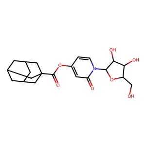 [1-[3,4-dihydroxy-5-(hydroxymethyl)oxolan-2-yl]-2-oxo-4-pyridinyl] adamantane-1-carboxylate structure