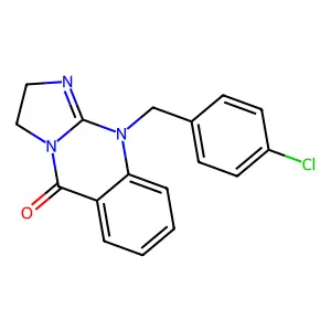 10-[(4-chlorophenyl)methyl]-2,3-dihydroimidazo[2,1-b]quinazolin-5-one structure