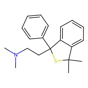 1,3-Dihydro-N,N,3,3-tetramethyl-1-phenylbenzo(c)thiophene-1-ethanamine structure