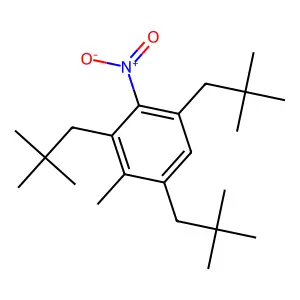 1,3,5-tris(2,2-dimethylpropyl)-2-methyl-4-nitrobenzene structure