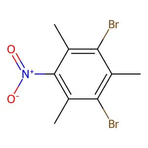 1,3-Dibromo-2,4,6-trimethyl-5-nitrobenzene structure