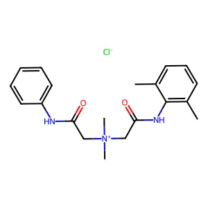 (2-anilino-2-oxoethyl)-[2-(2,6-dimethylanilino)-2-oxoethyl]-dimethylazanium chloride structure