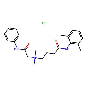(2-anilino-2-oxoethyl)-[4-(2,6-dimethylanilino)-4-oxobutyl]-dimethylazanium chloride structure