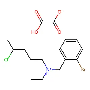 o-Bromo-N-(4-chloropentyl)-N-ethylbenzylamine oxalate structure